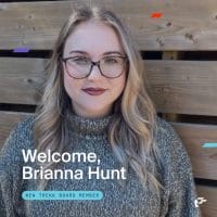 Headshot of Brianna Hunt. Text reads: "Welcome, Brianna Hunt. New TREKK Board Member."